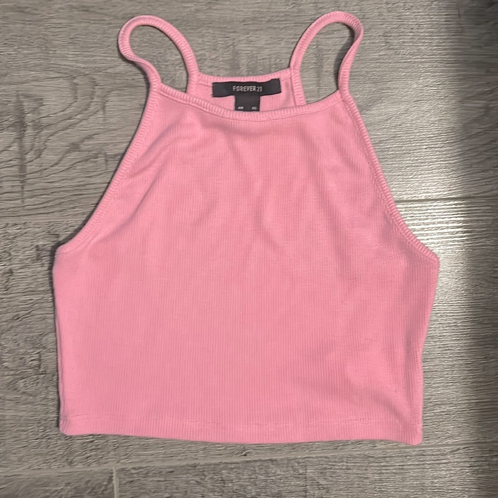 Pink Tank Top Crop Top